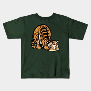 Tiger Stretching Kids T-Shirt